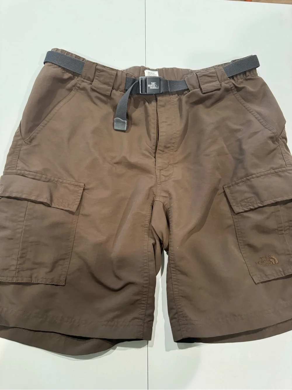 The North Face Brown Men’s Cargo Shorts with Webbing Belt Size Large